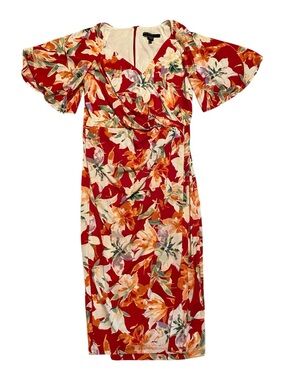 Beautiful Maggy London Multi Color Floral Midi Dress, Size 2